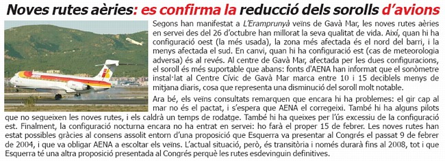 Not&iacute;cia publicada a L'ERAMPRUNY&Agrave; (Novembre de 2006) (n&uacute;mero 39)